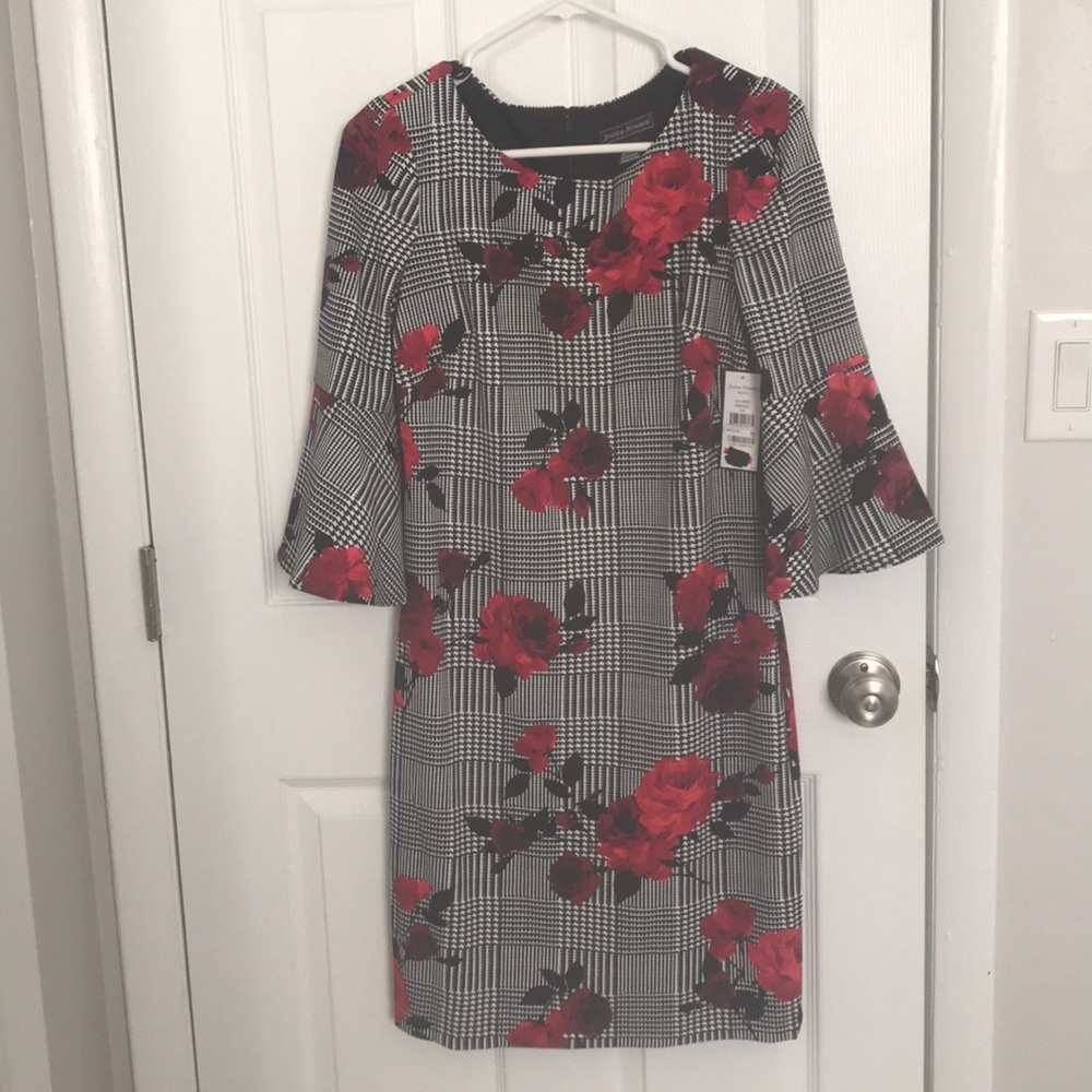 Jessica Howard houndstooth and rose dress